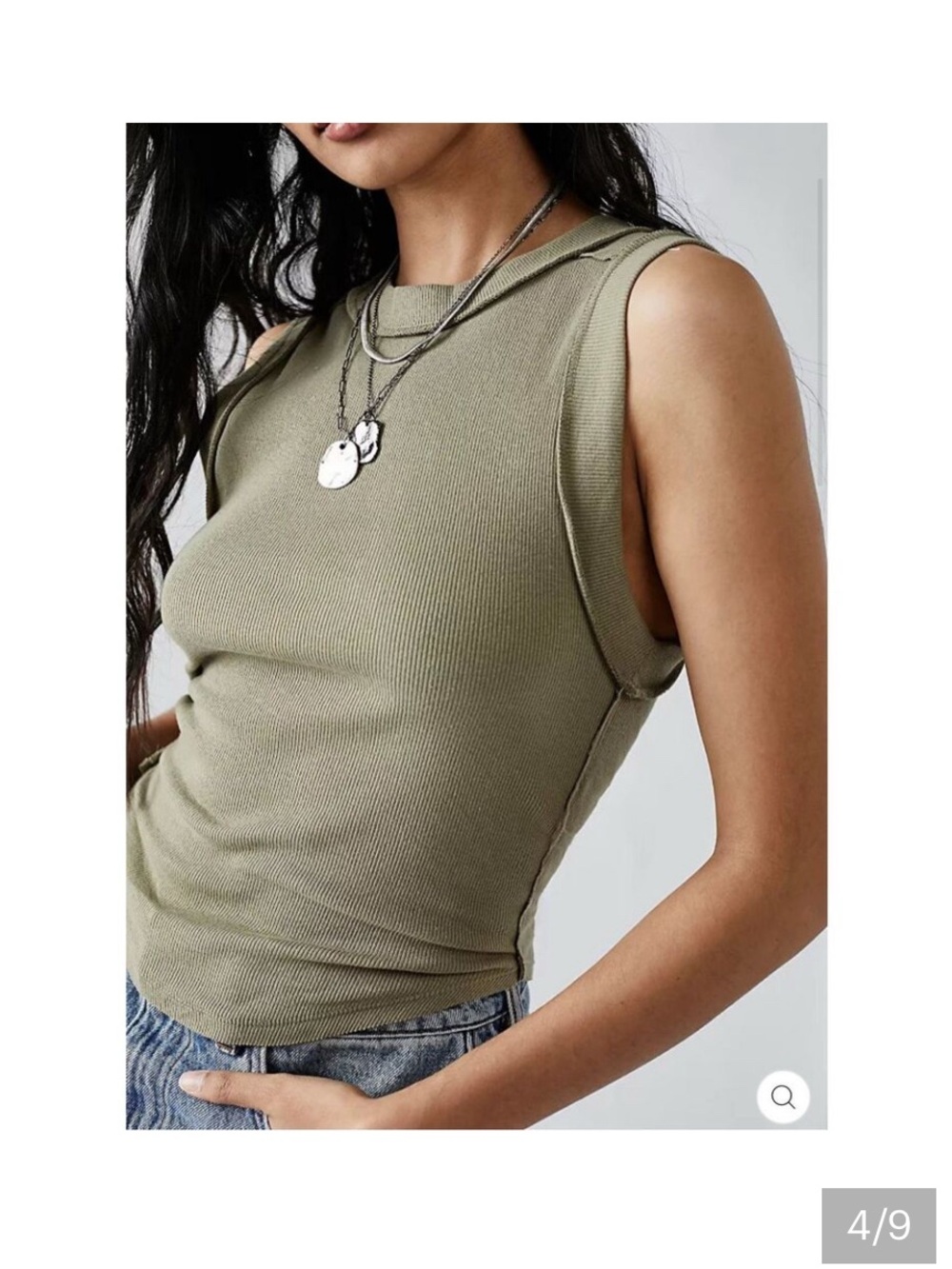 Free People Ribbed Sleeveless Tank Top - Willow